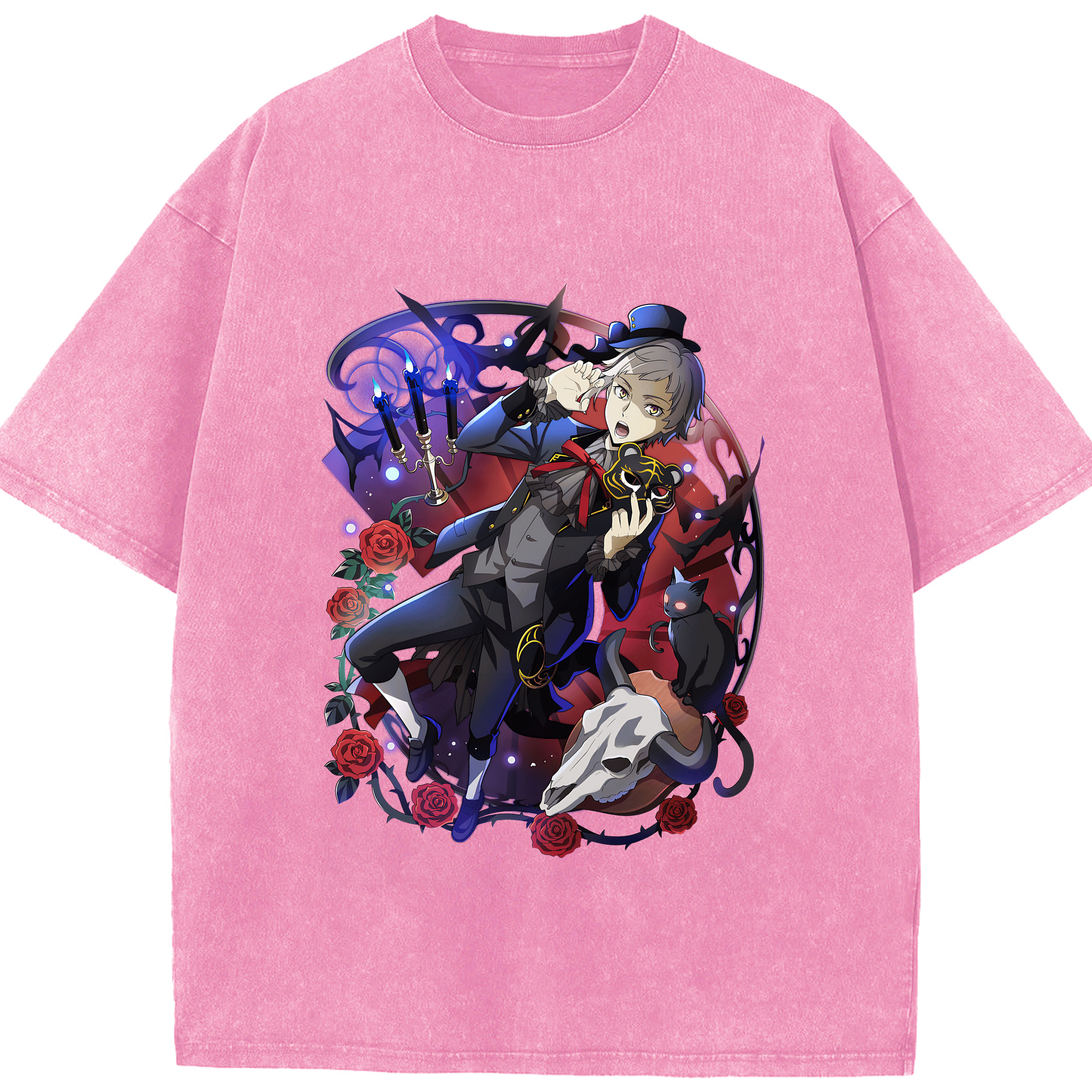 （画像用） 文豪ストレイドッグス Bungo Stray Dogs 綿100% ヴィンテージ風 半袖Tシャツ（フロントプリント）